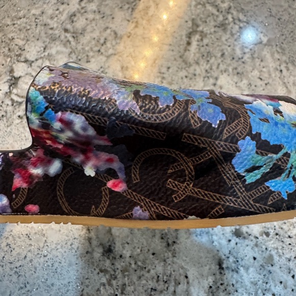 Calvin Klein Floral Slide Sandals - Black and Multicolor - Picture 4 of 10